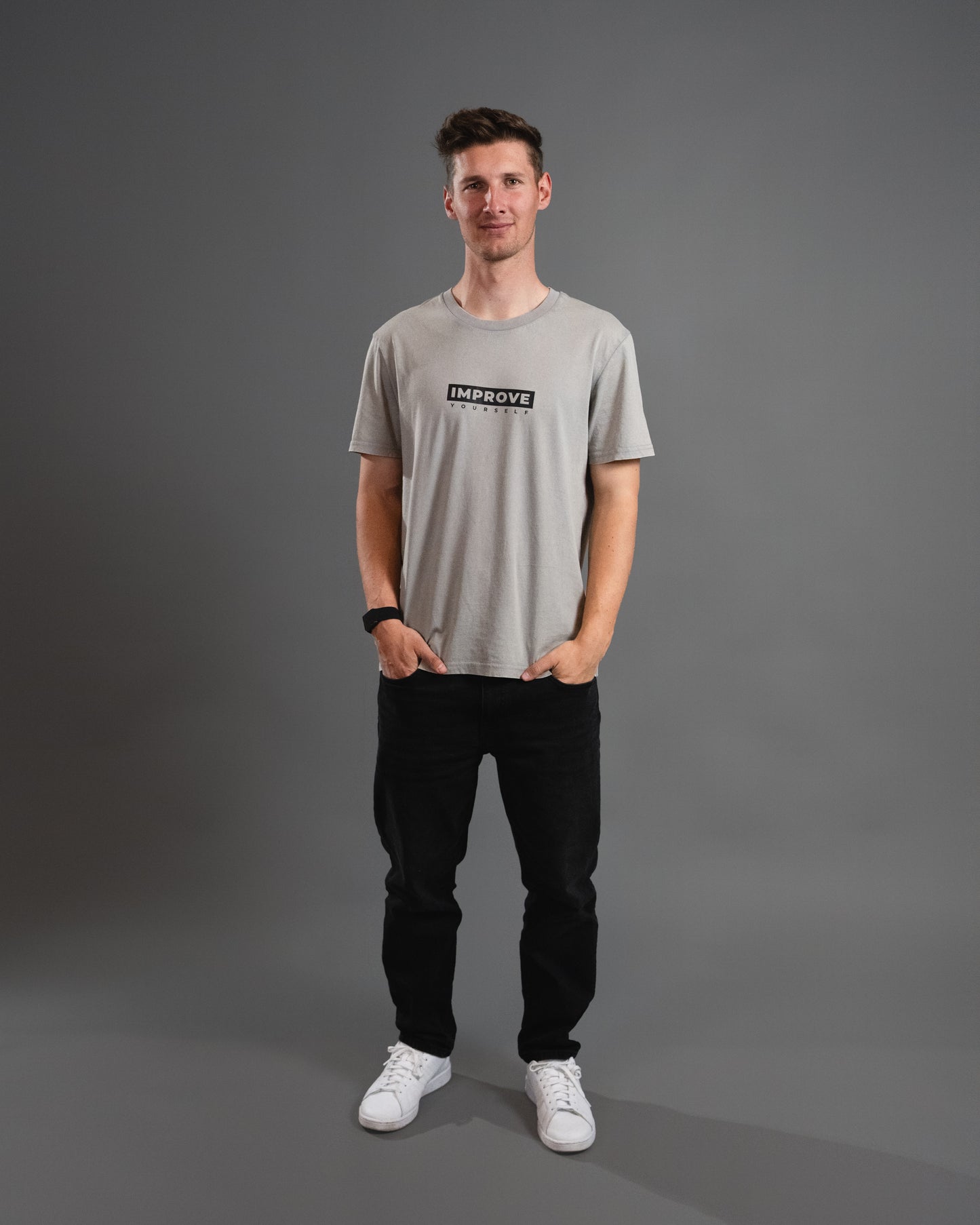 START SOMEWHERE T-Shirt – Stone Grey