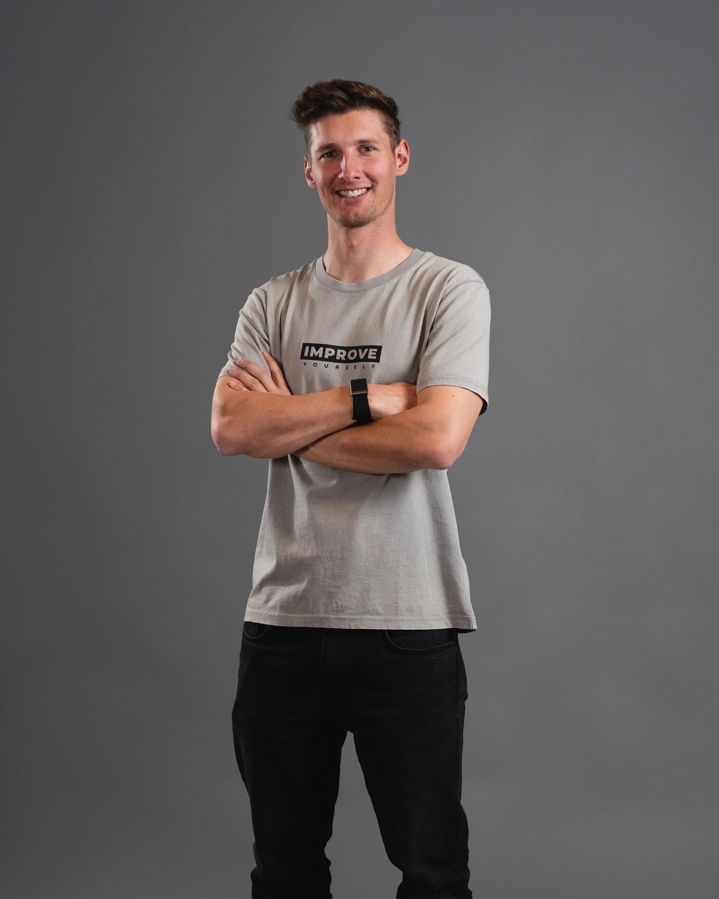START SOMEWHERE T-Shirt – Stone Grey