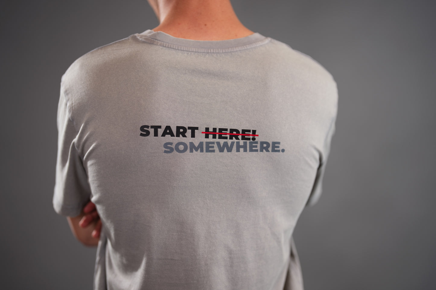 START SOMEWHERE T-Shirt – Stone Grey