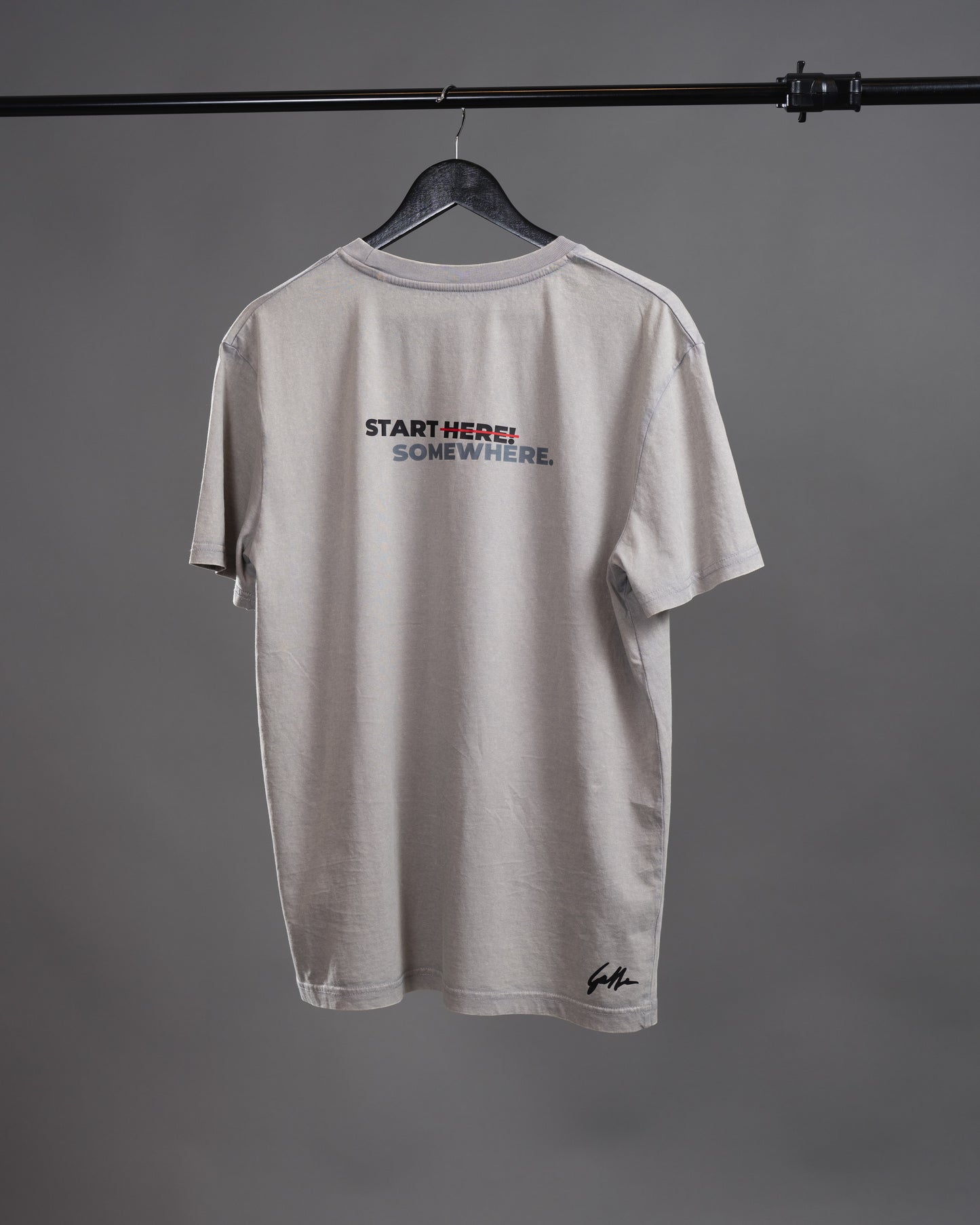 START SOMEWHERE T-Shirt – Stone Grey