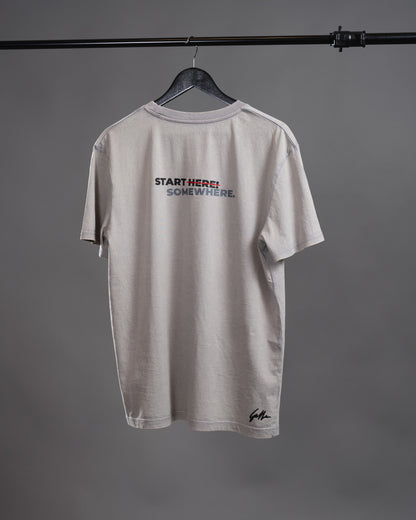 START SOMEWHERE T-Shirt – Stone Grey