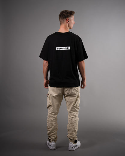 IMPROVE YOURSELF Oversized T-Shirt BLACK
