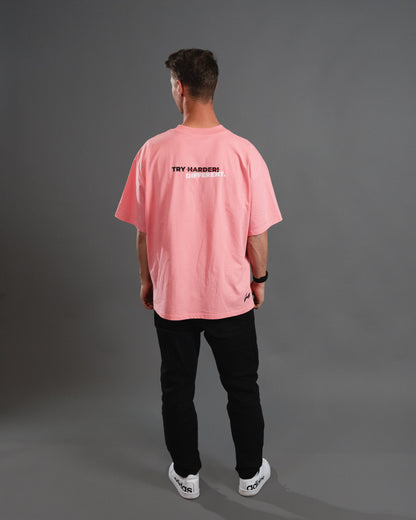 TRY DIFFERENT Oversized T-Shirt – Vintage Pink