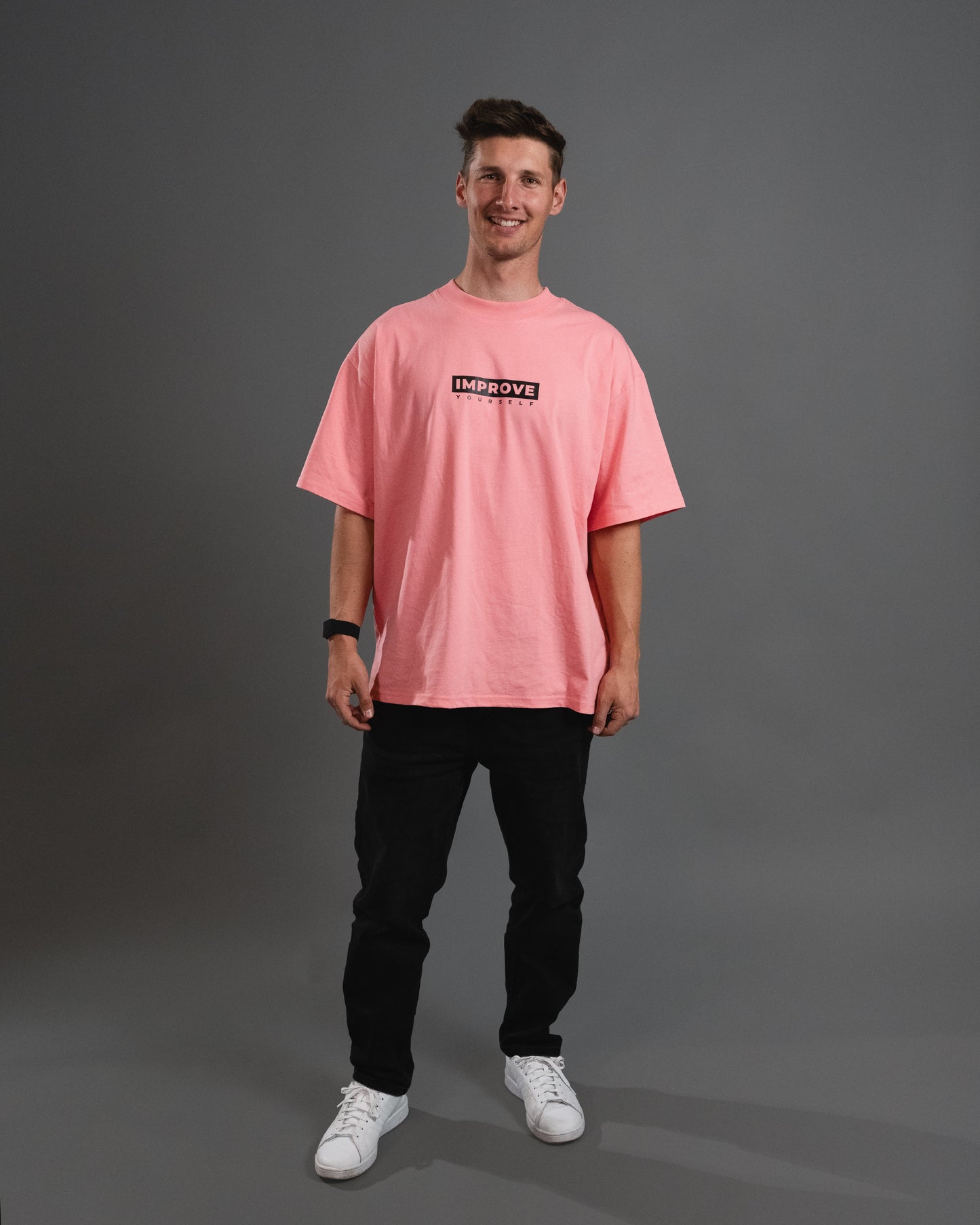 TRY DIFFERENT Oversized T-Shirt – Vintage Pink