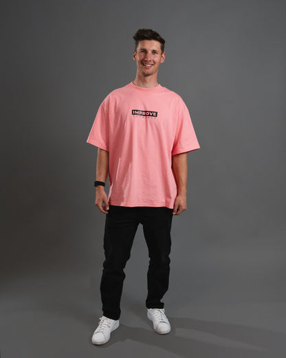 TRY DIFFERENT Oversized T-Shirt – Vintage Pink