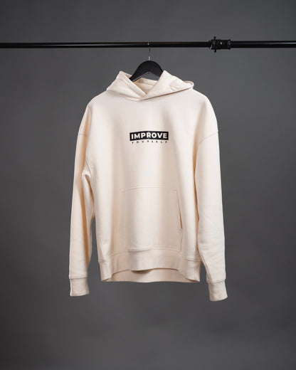 FULL COMMITMENT Hoodie – Cremeweiß